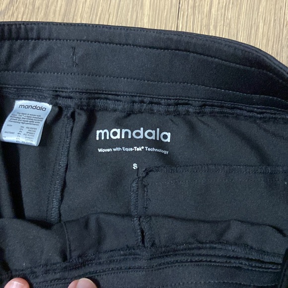 Black Mens mandala jogger scrub bottoms - Picture 2 of 3